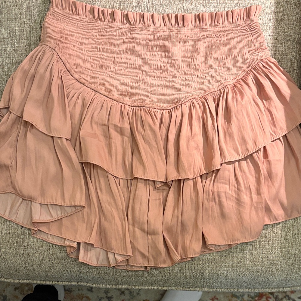 Elegant Pink Ruffled Skirt